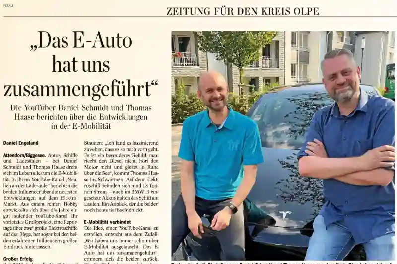 Zeitungsartikel über uns als örtliche YouTuber